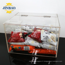 Jinbao boîte acrylique claire 2mm 3mm de stockage taille personnalisée